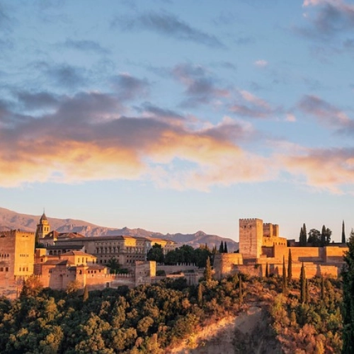 Atardecer en la Alhambra de Granada